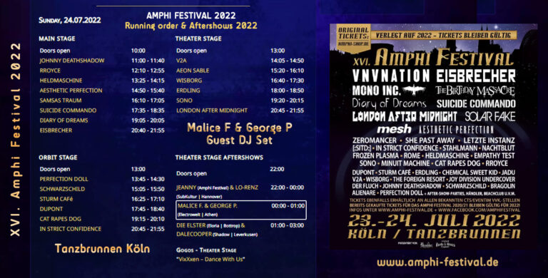 Malice F & George P Guest Djing @ XVI. Amphi Festival 2022