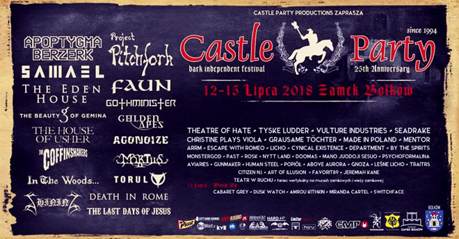 Castle Party Festival, 12-15 July 2018 Bolków
