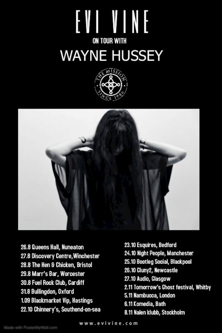 Evi Vine to tour with Wayne Hussey (The Mission)